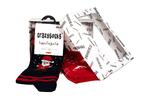 Dárkové balení Crazysocks pro páry- 1 pár dámských ponožek Sob a 1 pár pánských ponožek Santa | Velikost: 37-40, 44-47 | Červená