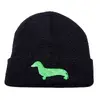 Pletená zimní čepice Z08 black/green