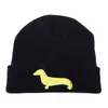 Pletená zimní čepice Z07 black/yellow