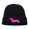 Pletená zimní čepice Z03 black/pink