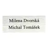 11# Kovová jmenovka – stříbrná 10 x 4 cm