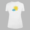 Dámské tričko "Mrak se sluníčkem" | Velikost: XS | Bílá