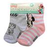 2 pack baby ponožek, Minnie | Velikost: 68/74 | Sv. šedý melír + sv. růžová