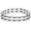 Tamaris Nici silber schwarz Armband TF080 | Stříbrná