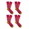 Set ponožek 4 ks - Drinky růžové | Velikost: 36-40