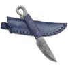 Ručně kovaný keltský nůž Voluta s pouzdrem z kůže | Modrá