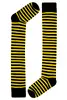 Stripes Knee Socks - Žlutočerné s úzkými pruhy | Velikost: 35-38