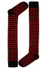 Stripes Knee Socks - Černočervené s úzkými pruhy | Velikost: 35-38