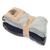 3x pánské teplé ponožky Alpaka, jednobarevné | Velikost: 43-47 | Tmavě šedá, šedá, modrá