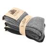 3x pánské teplé ponožky Alpaka, jednobarevné | Velikost: 43-47 | Tmavě šedá, šedá, černá