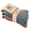3x dámské teplé ponožky Alpaka, jednobarevné | Velikost: 35-38 | Tmavě šedá, modrá, skořicová