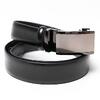 Pánský kožený pásek s automatickou přezkou C3, Černá | Velikost: 105 cm