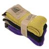 3x dámské teplé ponožky Alpaka, vzorované | Velikost: 35-38 | Černá, žlutá, fialová