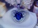Luxusní náhrdelník Crystal Blue Heart