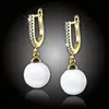 Perlové náušnice Marianne Gold - White Pearl