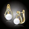 Perlové náušnice Venus Gold - White Pearl