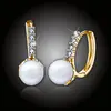 Pozlacené náušnice Rebecca Gold – White Pearl
