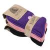 3x dámské teplé ponožky Alpaka, vzorované | Velikost: 35-38 | Černá, růžová, fialová