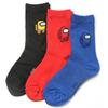 Chlapecké ponožky Among Us - 3 páry v balení | Velikost: 31-34 | Černá-modrá-červená