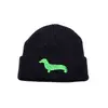 Pletená dětská zimní čepice ZD05 black/green