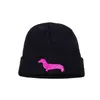 Pletená dětská zimní čepice ZD03 black/pink