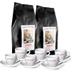 Káva San Pietro Italia 2 kg + 6 šálků a podšálků na espresso