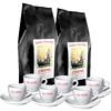 Káva San Pietro Crema 2 kg + 6 šálků a podšálků na espresso