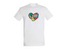 Pánské tričko s potiskem - Love | Velikost: S | Bílá