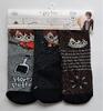 Chlapecké ponožky Harry Potter - 3 páry v balení | Velikost: 23/26 | Šedá - tmavě šedá - hnědá