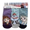 Dívčí ponožky Frozen 3 páry v balení | Velikost: 23/26 | Modrá - modrá - fialová