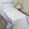 Krepové povlečení Romance modrá