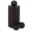 Masážní jóga set | Černo-růžový