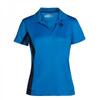 Dámské sportovní funkční tričko s límečkem - Světle modrá | Velikost: S