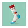 Slovenské veselé ponožky Folkies "Liška" | Velikost: 32-35 | Bílá/Modrá/Červená