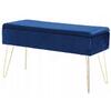 Čalouněná lavička s úložným prostorem | Modrá