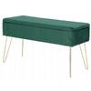 Čalouněná lavička s úložným prostorem | Zelená