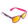 Černo-růžové brýle Kašmir Wayfarer W22 - skla růžová zrcadlová | Balení: Bez krabičky