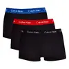 Boxerky Calvin Klein - 3x černá s barevným pásem | Rozměr: S