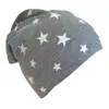 Dětská čepice beanie (malé hvězdičky) | Šedý melír