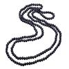 Perlová šňůra ze sladkovodních perel Anitte, 160 cm | Černá
