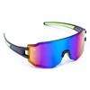 Černé brýle Kašmir Sport Mountain SM03 - skla modro-zelená zrcadlová