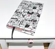 Nastavitelný textilní obal - komiks kočka | Velikost: Diář: výška 22,5 cm