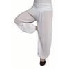 Harémové jednobarevné kalhoty | Bílá