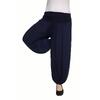Harémové jednobarevné kalhoty | Tmavě modrá