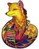 Dřevěné puzzle - Tajemná liška