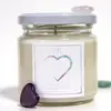 Sójová vonná svíčka s krystalem Crystal Heart | Bílá