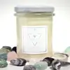 Sójová vonná svíčka s krystalem Tumbled stones | Bílá