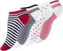 4 páry dámských kotníkových ponožek - námořnické | Velikost: 35–38