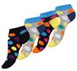 4 páry dámských kotníkových ponožek - puntíky | Velikost: 35–38