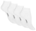 4 páry dámských kotníkových ponožek - žebrovaná podrážka | Velikost: 35-38 | Bílá